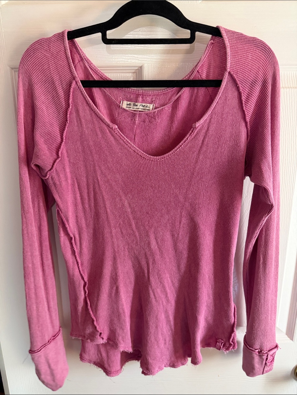 Free People Ribbed Long-Sleeve Top